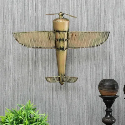 Metallic Helicopter for Wall Decor (Golden)