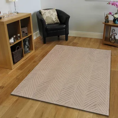 Minimalist Abstract Beige Tufted Area Carpet