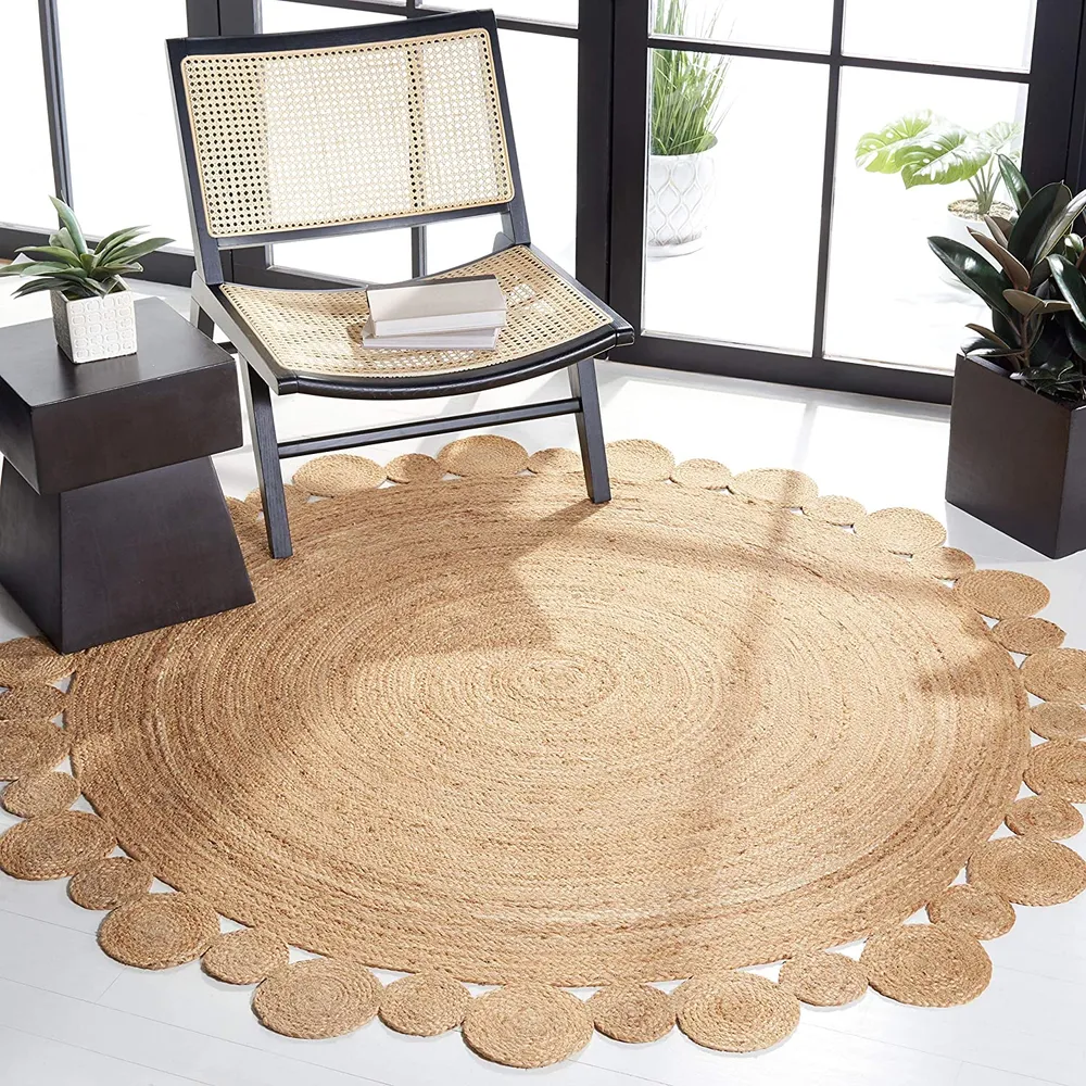 Minimalist Designer Round Jute Rug