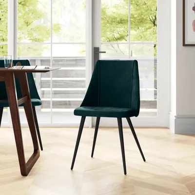 Minimalist Green Velvet Dining Chair