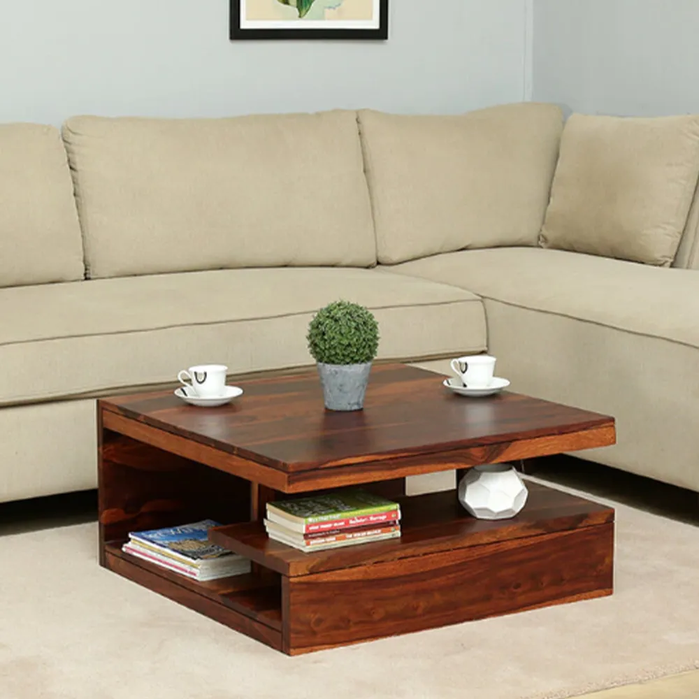 Modern Designer Crafted Sheesham Storage Wood Centre Table