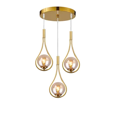 Modern Encircled Triplet Pendant Light