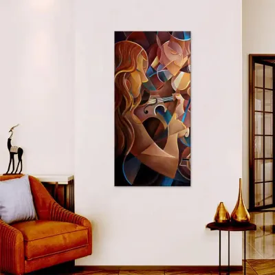 Musician Playing Instrument Modern Art Canvas Printed Wall Painting