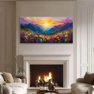 Nature's Embrace Panoramic Canvas Wall Painting