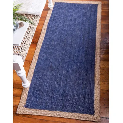 Navy Blue Tint Classic Jute Rug