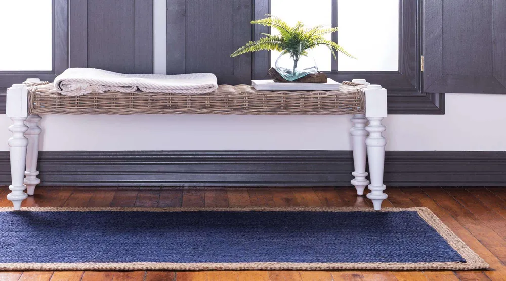 Navy Blue Tint Classic Jute Rug