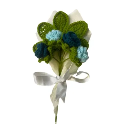WallMantra Ocean Hue Crochet Bouquet