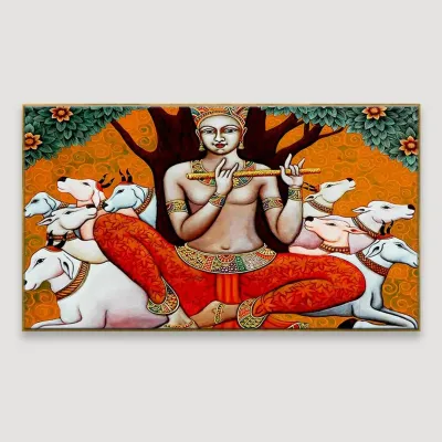 Param Yogi Krishna Spiritual Canvas Painting