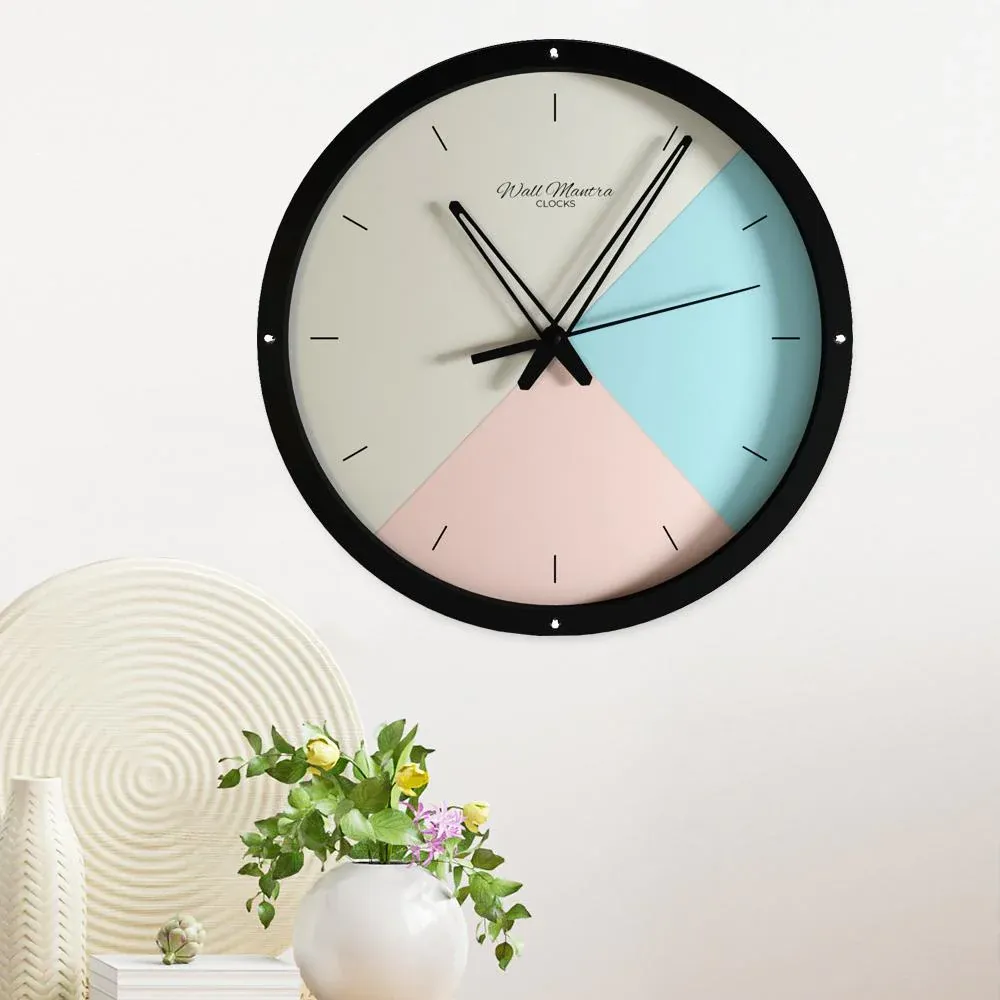 Pastel Mosaic Big Designer Wall Clock