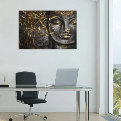 Peaceful Gautam Buddha Canvas Wall Paintings