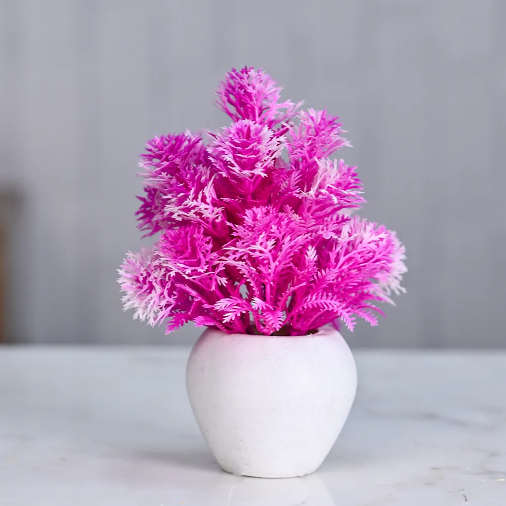 Pink Fancy Artificial Flower Bouquet With Pot