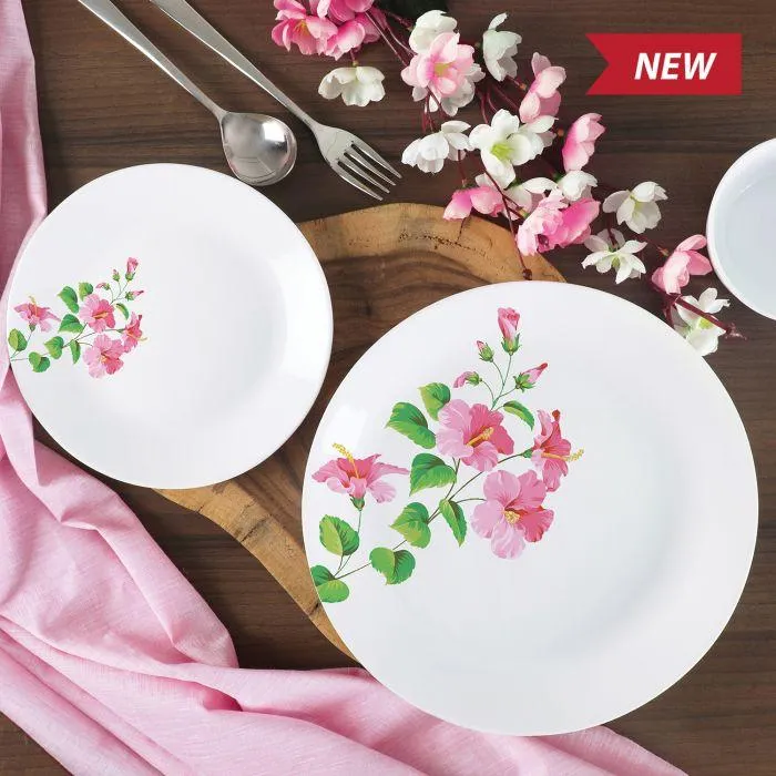 Pink Hibiscus Alluring Dinner Set of 27 Pieces