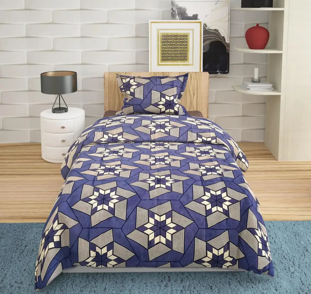 PR Trend  Floral Chakra Printed Single Bedsheet Set Of 2 With Pillow Cover