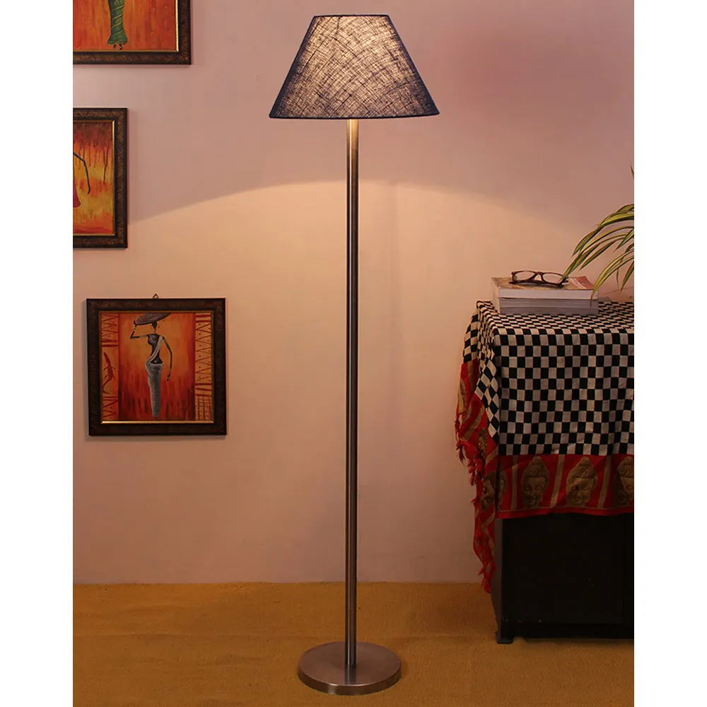 Premium Conical Designer Metal Floor Lamp With Jute Shade