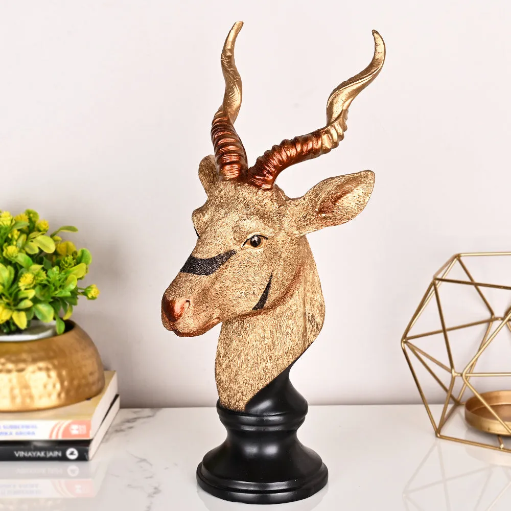 Premium Gold Finished Resin Rendier Figurine