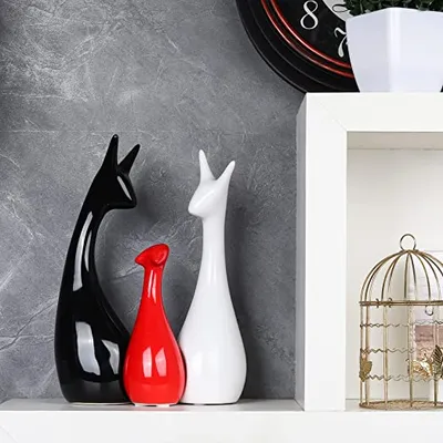 Premium Multicoloured Deer Family Table Decor