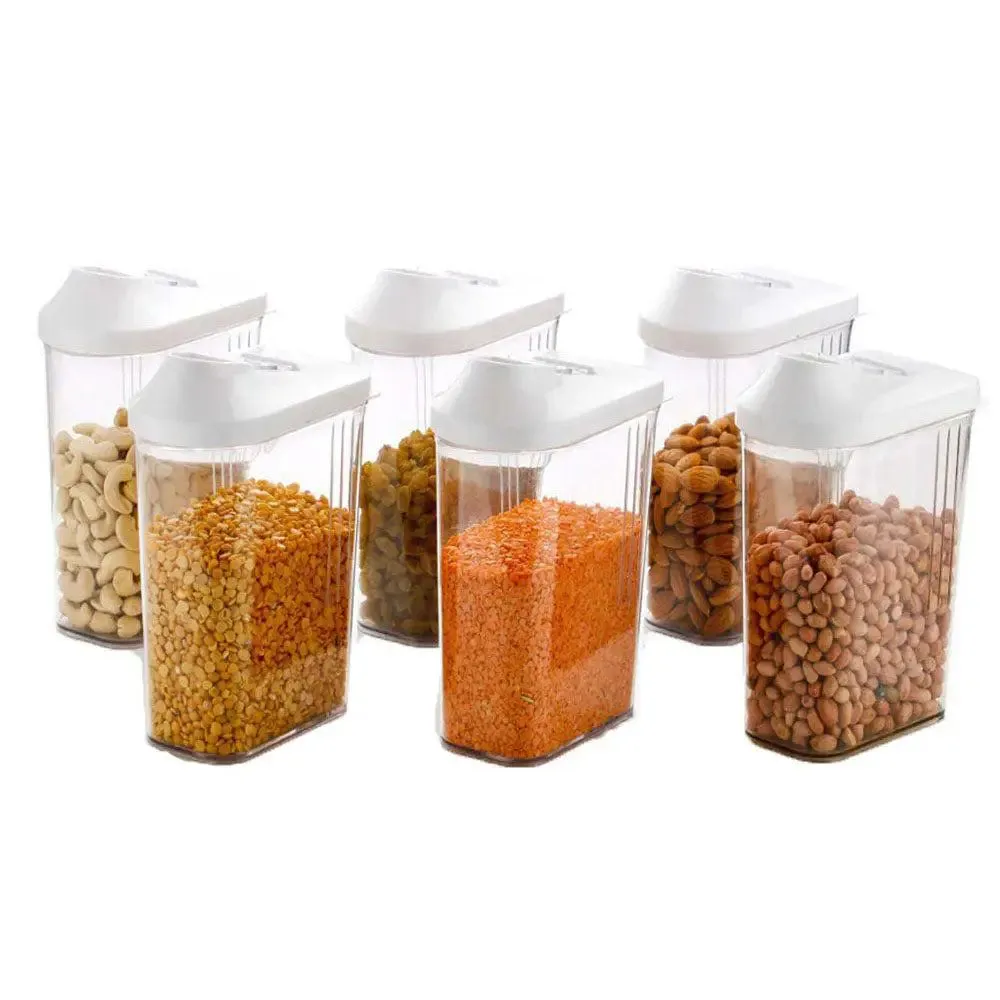 Premium Quality Transparent Kitchen Containers Set Of 6 (1500 ml)