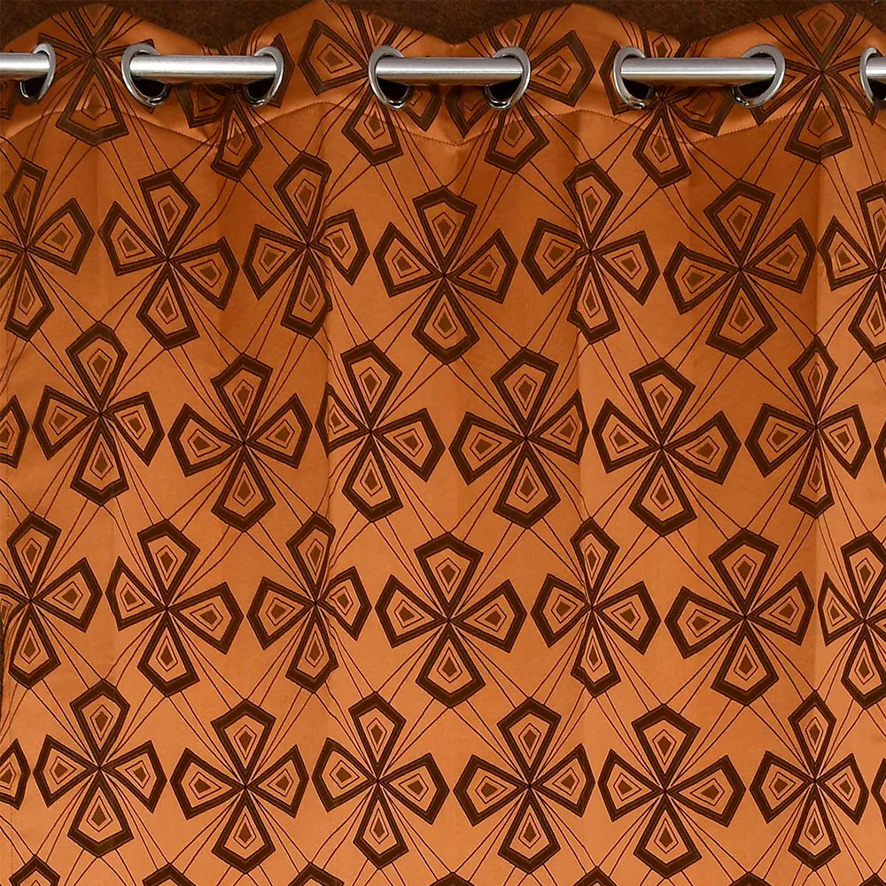 Presto Brown colour Abstract Set of 2 Window/Door/Long door