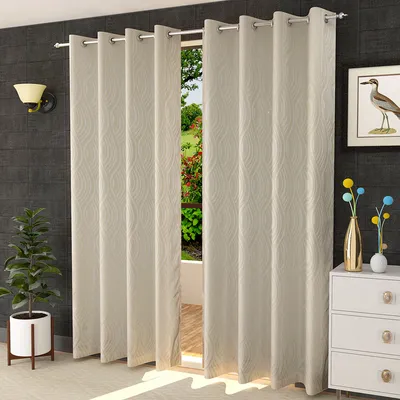 Presto Cream colour Abstract Set of 2 Window/Door/Long door