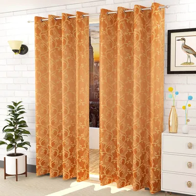 Presto Dark Gold colour Abstract Set of 2 Window/Door/Long door