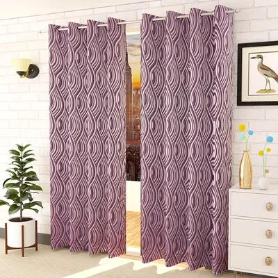Presto Pink colour Abstract Set of 2 Window/Door/Long door
