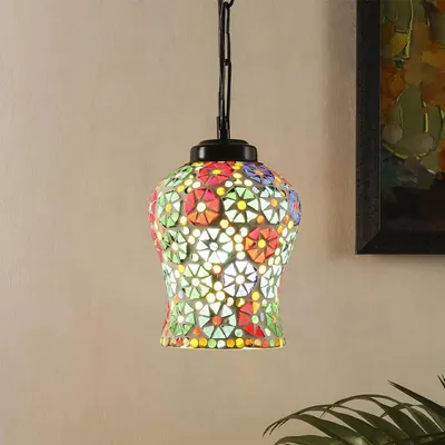 Pretty Mosaic Pattern Hanging Light