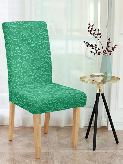 Printed Stretchable Green Spandex Chair Cover
