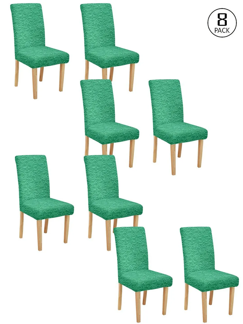 Printed Stretchable Green Spandex Chair Cover