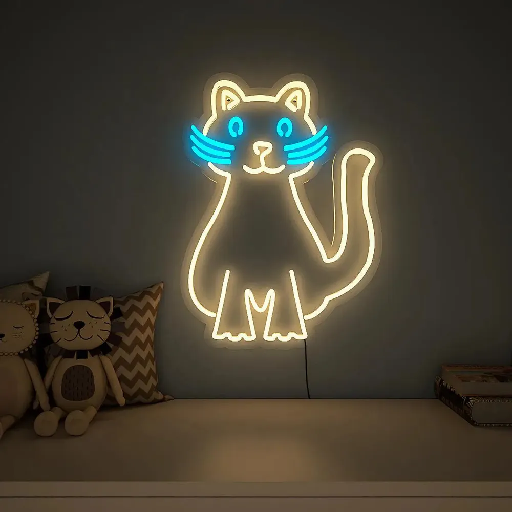 Quirky Standing Cat LED Neon Light