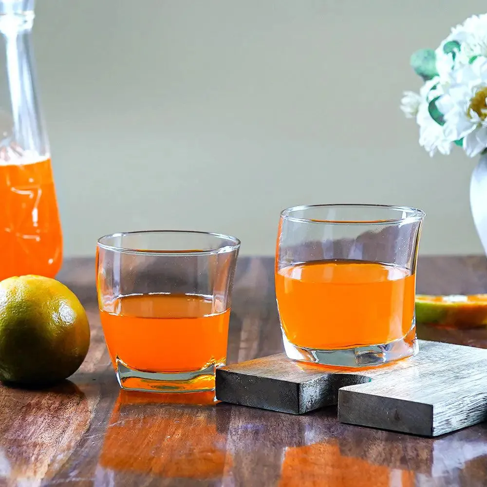 Quirky Tilted Crystal Clear Juice Glass (Small)