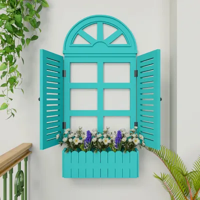 Quirky Vinatge Window Frame Wooden Jharokha Wall Decor
