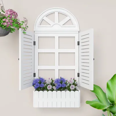 Quirky Vinatge Window Frame Wooden Jharokha Wall Decor