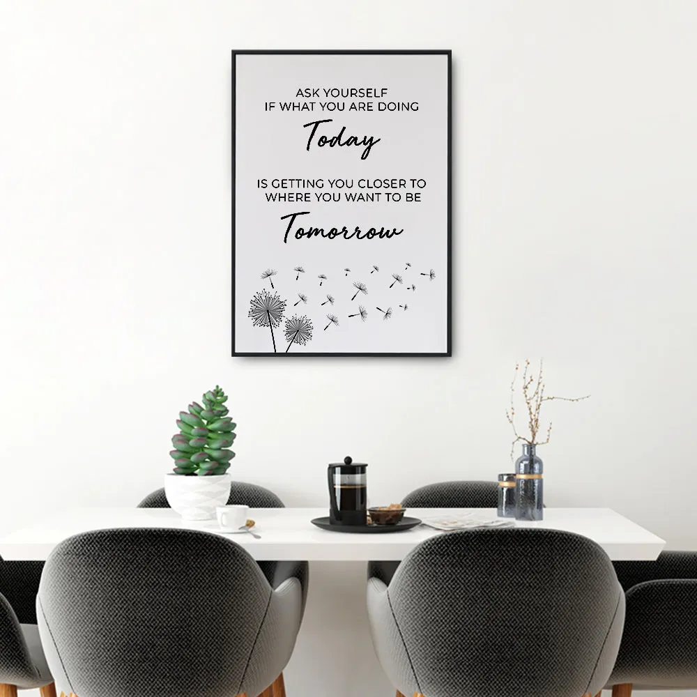 Quoted Inspirational Office Frame In Black & White