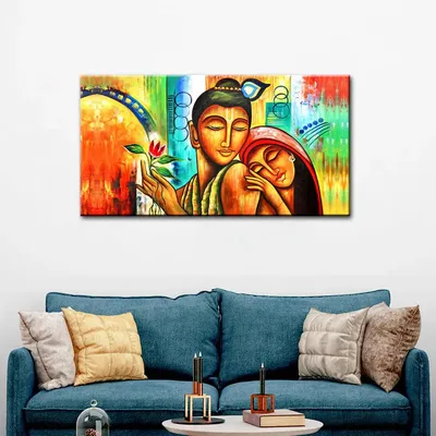 Radha Krishna Beautiful Canvas Printed Painting