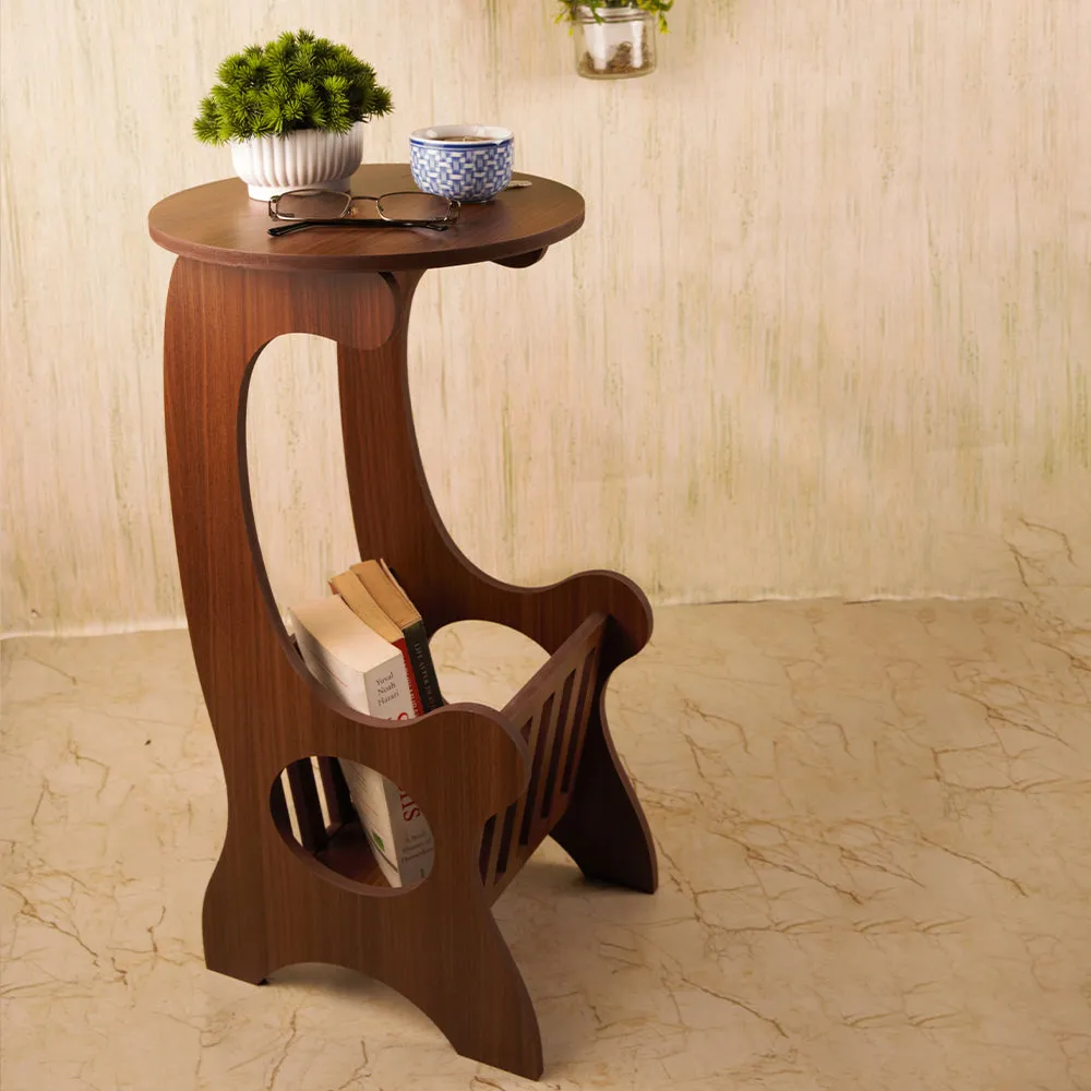 Raytrees Wooden Coffee Table with Magazine Storage Stand