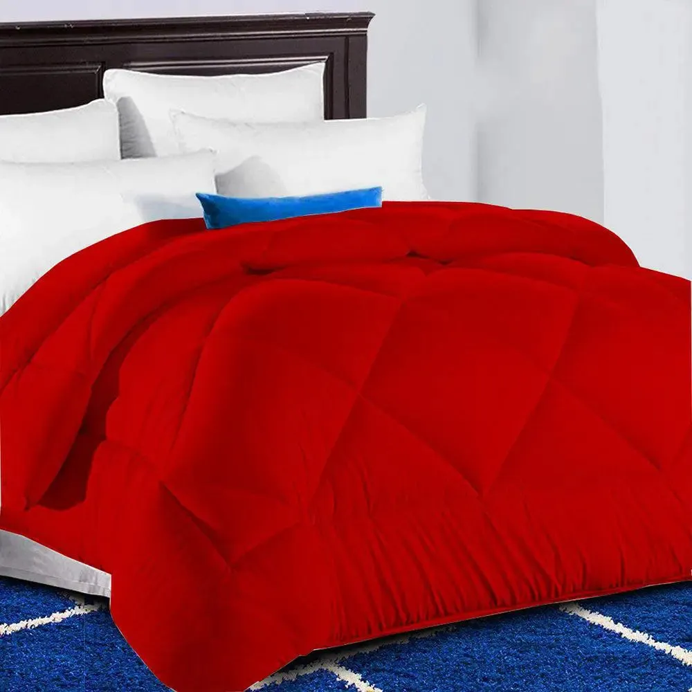 Red Densely Quilted Double Bed Comforter