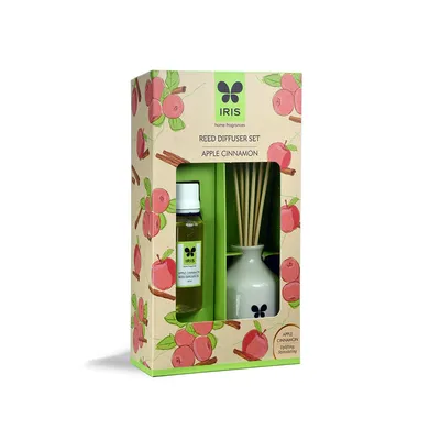 Reed Diffuser Set with 60 ml aroma oil (Apple Cinnamon/ Lavender / Lemon Grass)