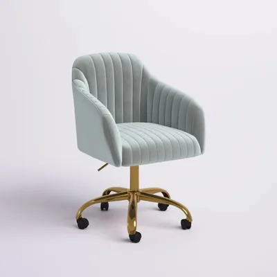 Refined White Tufted Velvet Armchair With Golden Legs