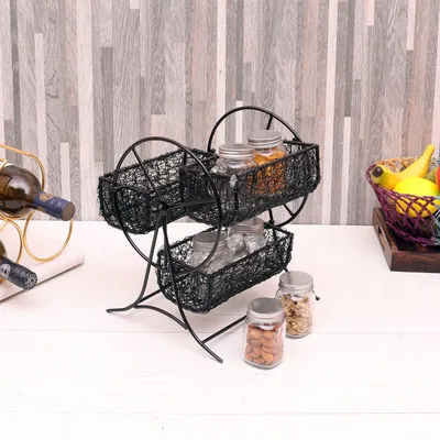 Revolved Black Entangled Masala- Dry Fruits Server