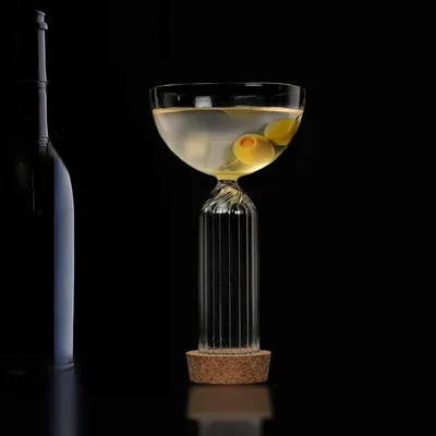 Ribbed Stem Coupe Glass