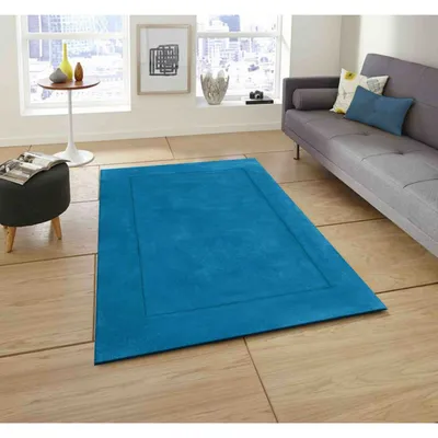 Rich Blue Basic Tufted Area Carpet