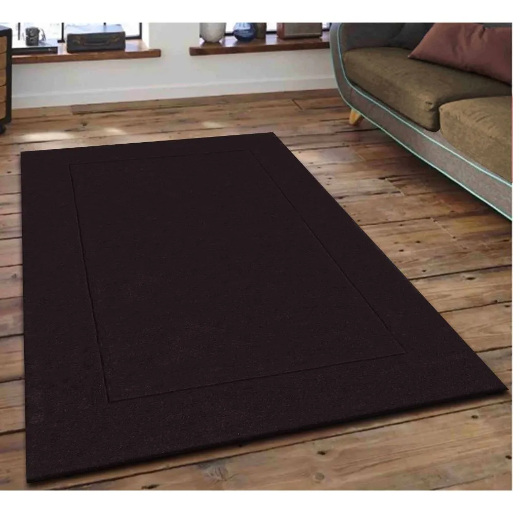Rich Brown Basic Tufted Area Carpet