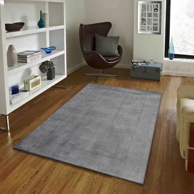 Rich Grey Basic Tufted Area Carpet