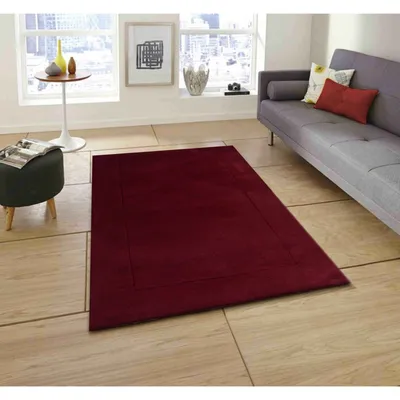 Rich Maroon Basic Tufted Area Carpet