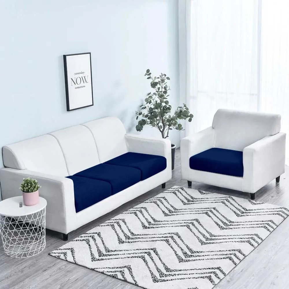 Rich Navy Blue Strechable Sofa Seat Cover Set of 2/4/6/8