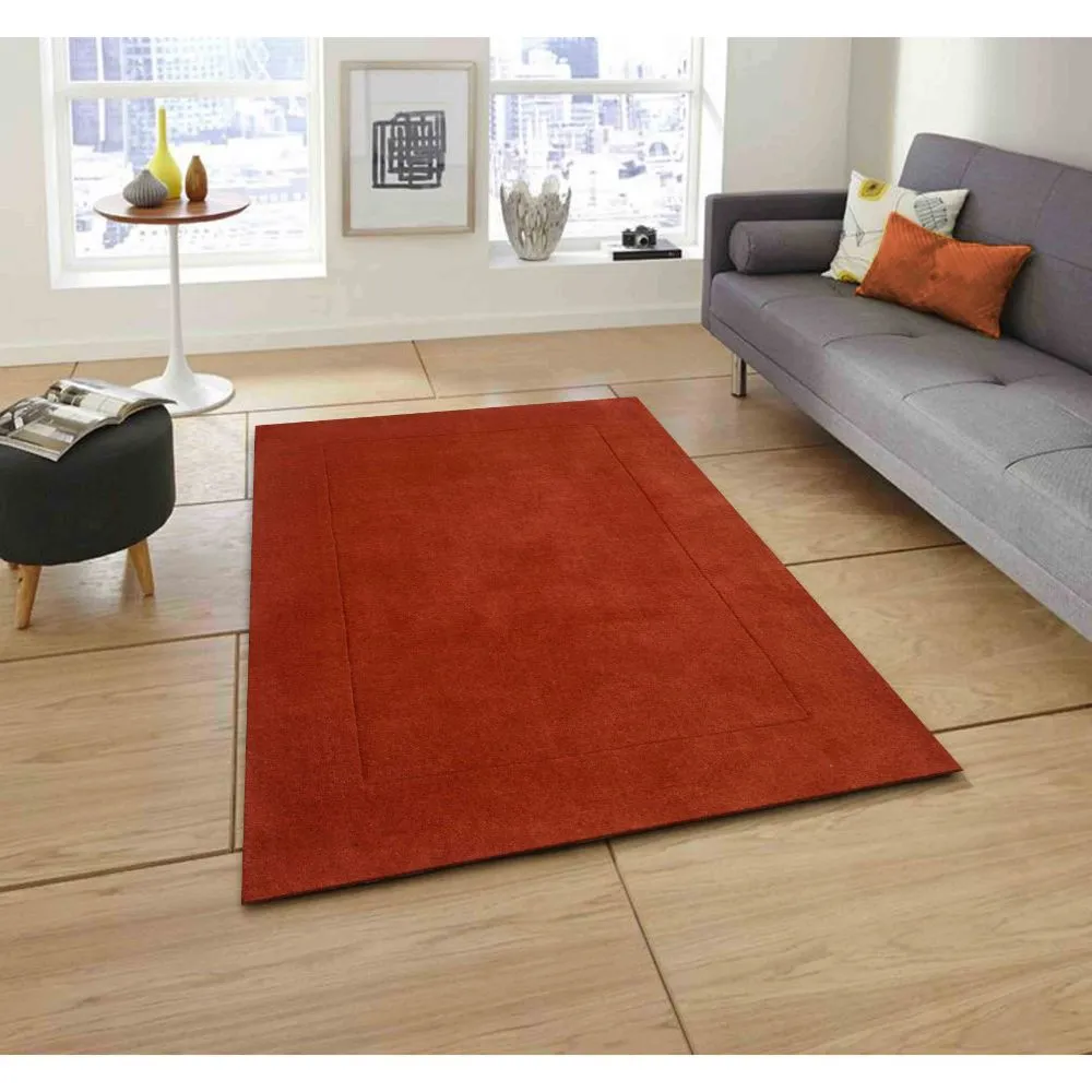Rich Orange Basic Tufted Area Carpet