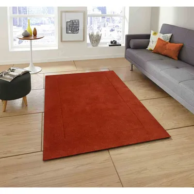 Rich Orange Basic Tufted Area Carpet