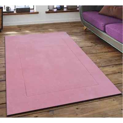 Rich Pink Basic Tufted Area Carpet