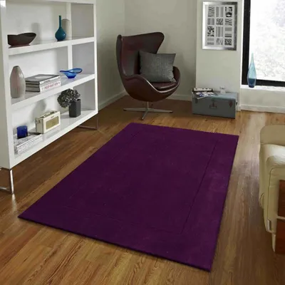 Rich Purple Basic Tufted Area Carpet