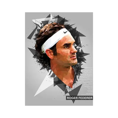 Roger Federer Poster - Abstract Art &amp; Paintings